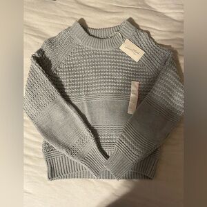 Gray knitted sweater